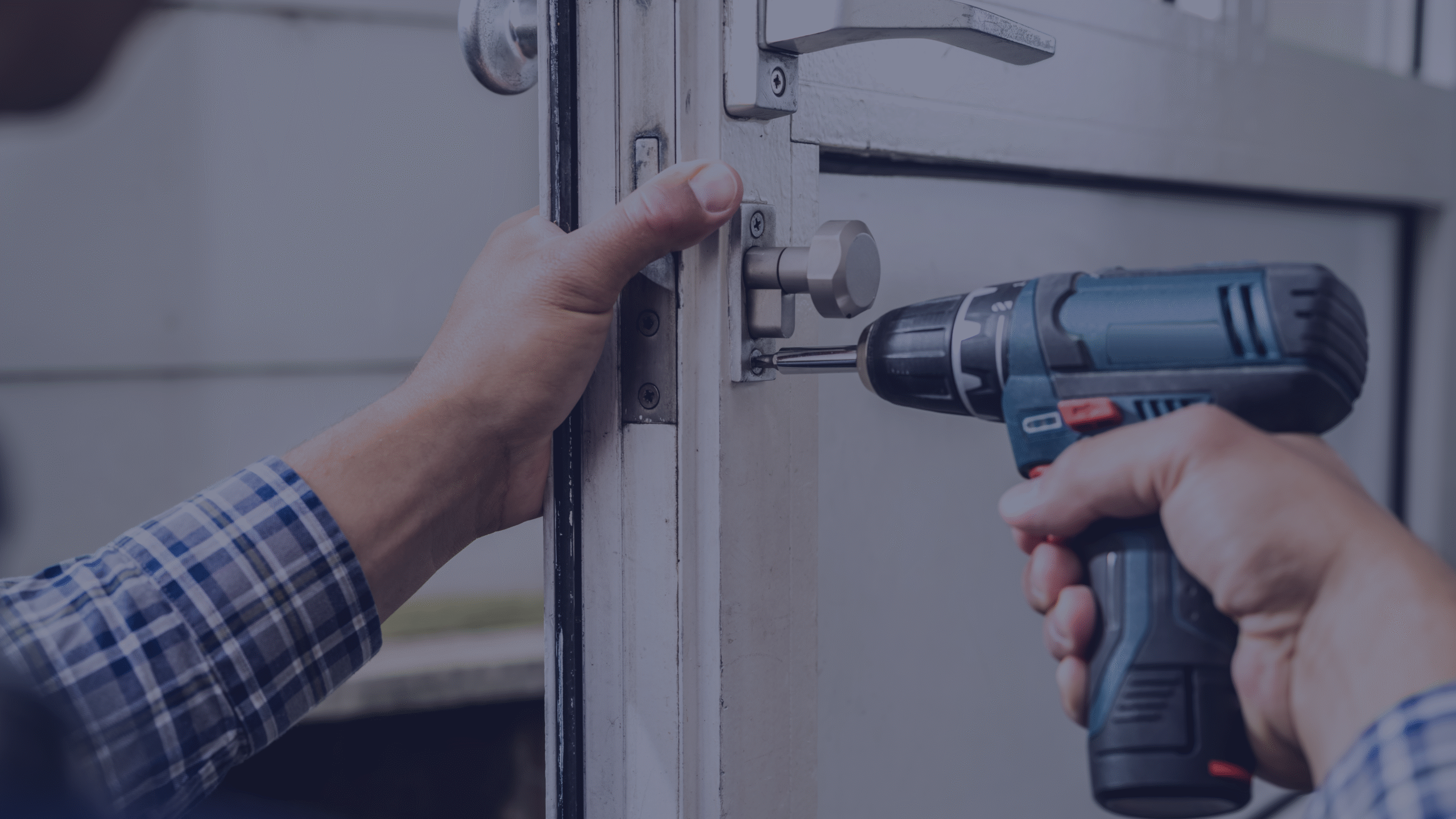 Apartment repair on a door frame